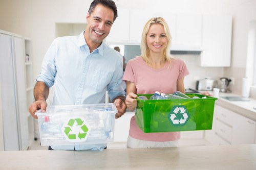 Professional team handling builders waste clearance